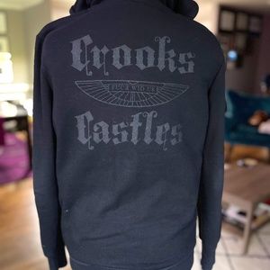 Crooks & Castles Black Zip-up sweatshirt